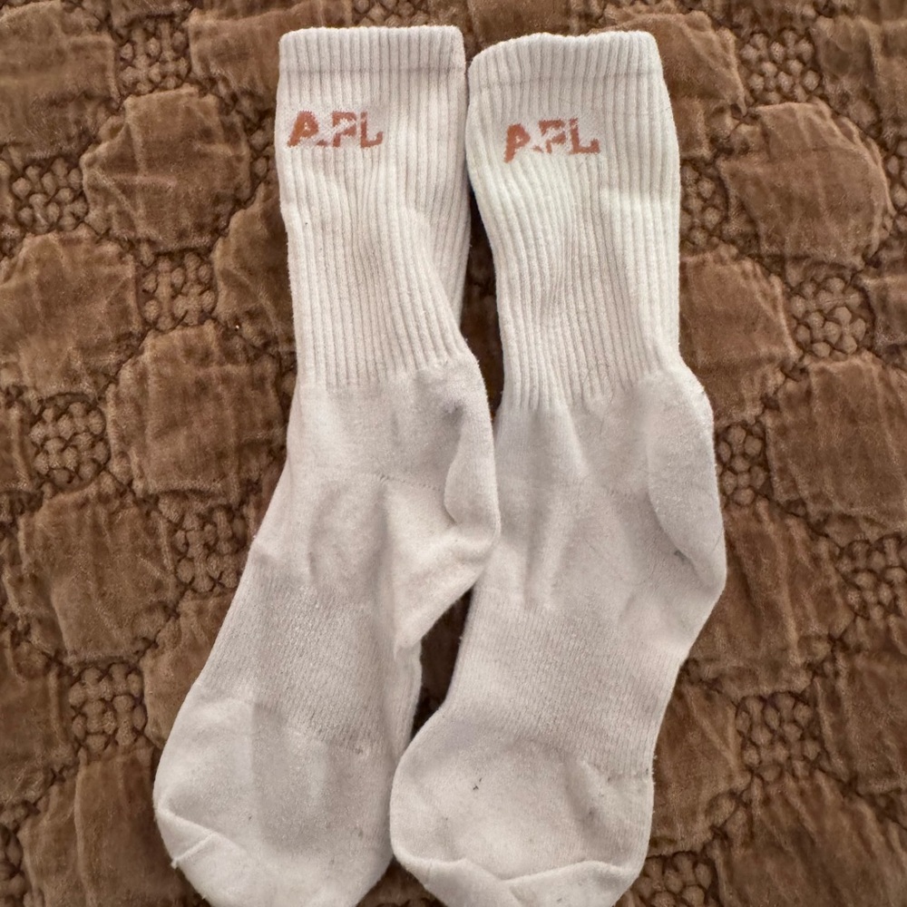 APL White Athletic Crew Socks